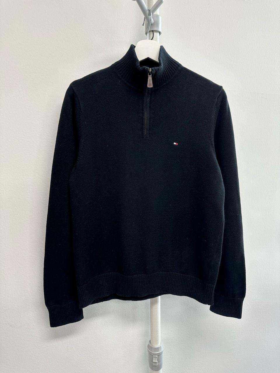 타미힐피거 하프 집업 니트