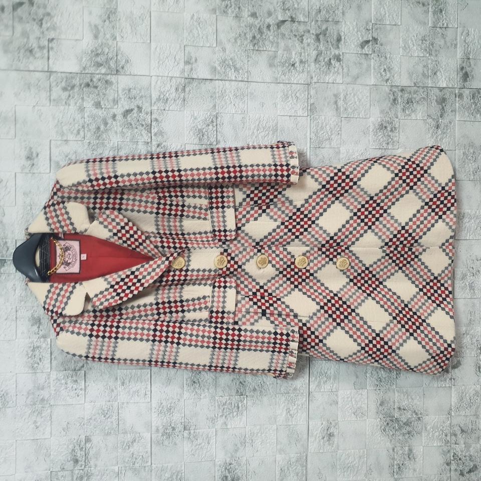 쥬시꾸뛰르 아가일체크 울코트