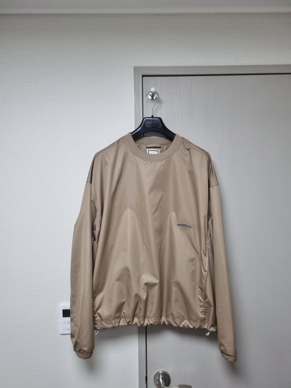 우영미 백로고 나일론 맨투맨