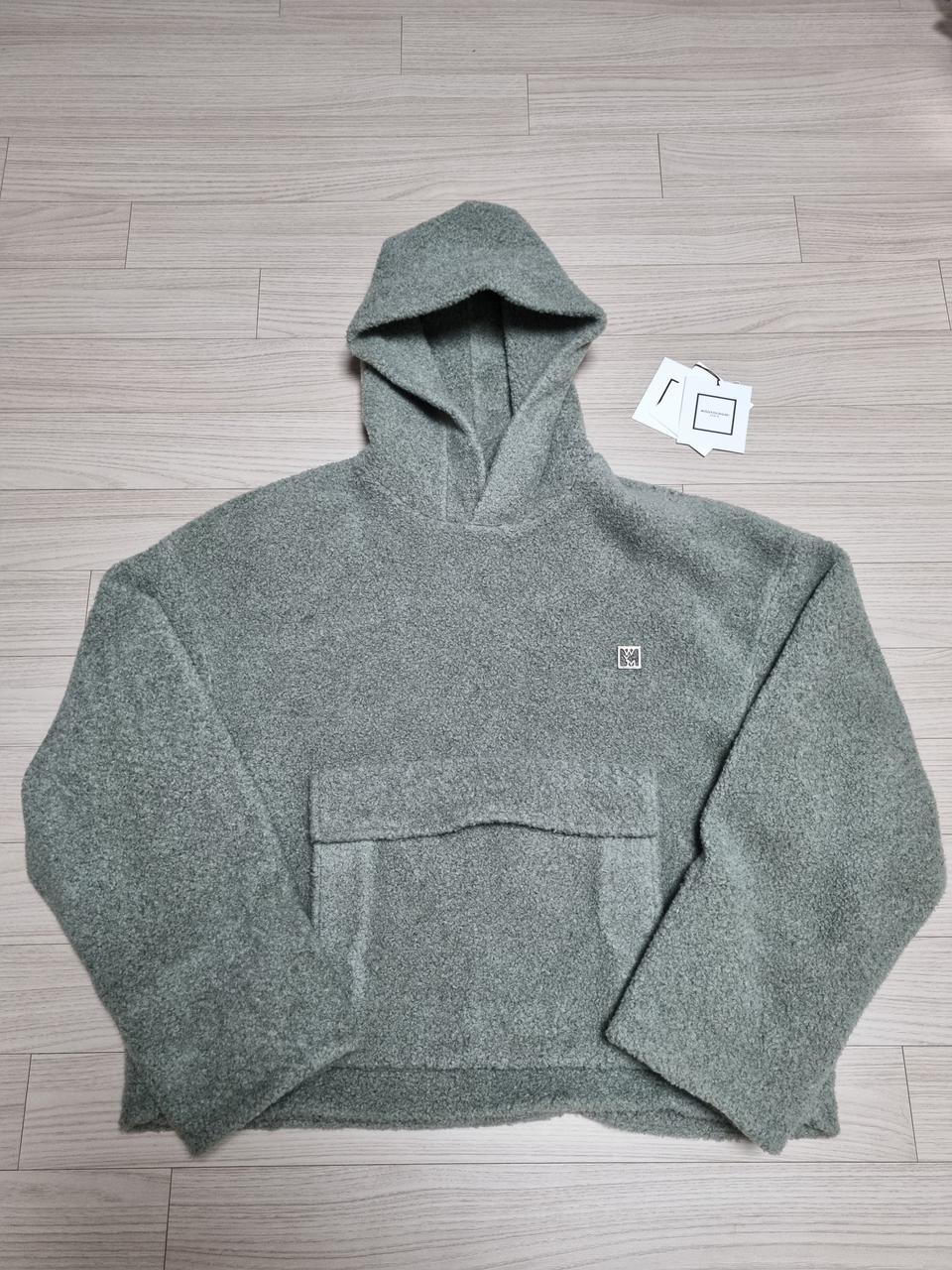 우영미 플리스 후드티