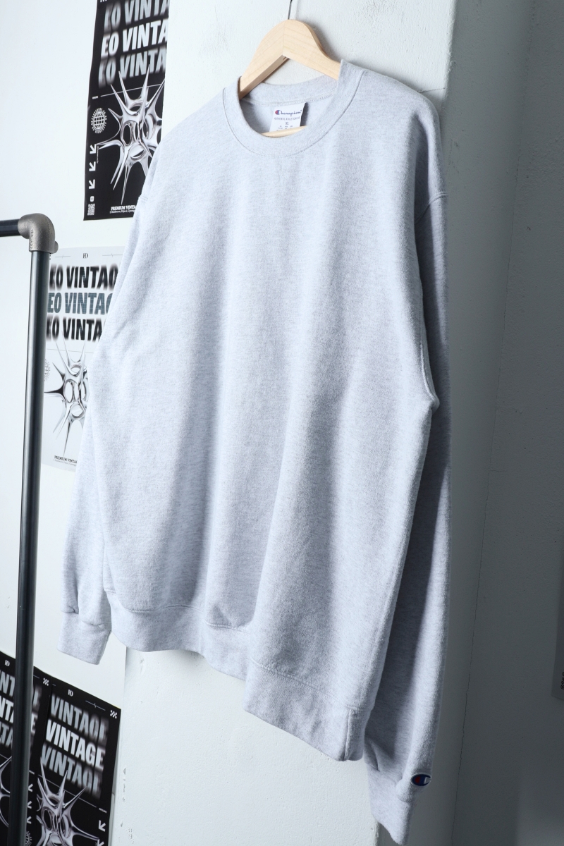 (3XL) 챔피온 맨투맨 티셔츠 빅사이즈 그레이 기모-11EDC