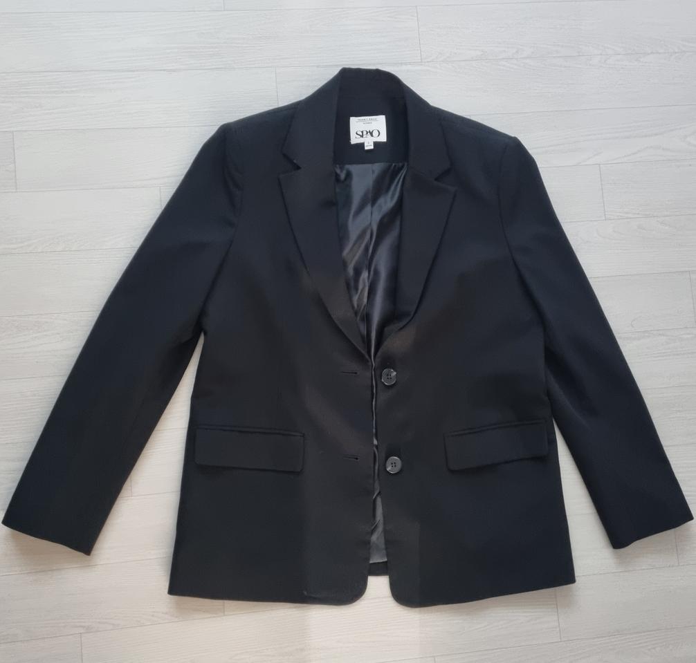 스파오 기본 일자핏 블랙 자켓(55)