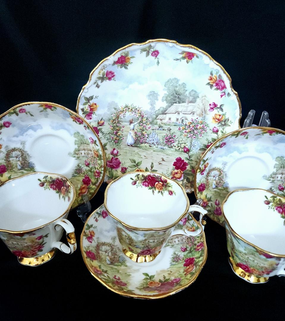 로얄알버트 30주년 컨츄리로즈가든 티잔1조