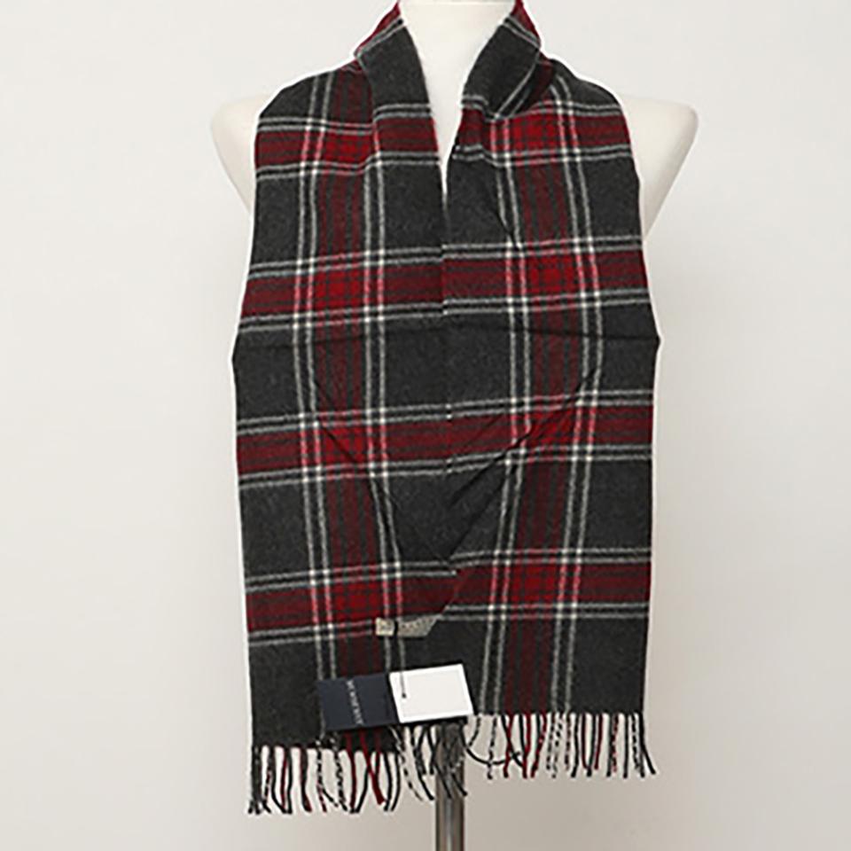 버버리머플러 블랙레드스트라이프 캐시미어100프로