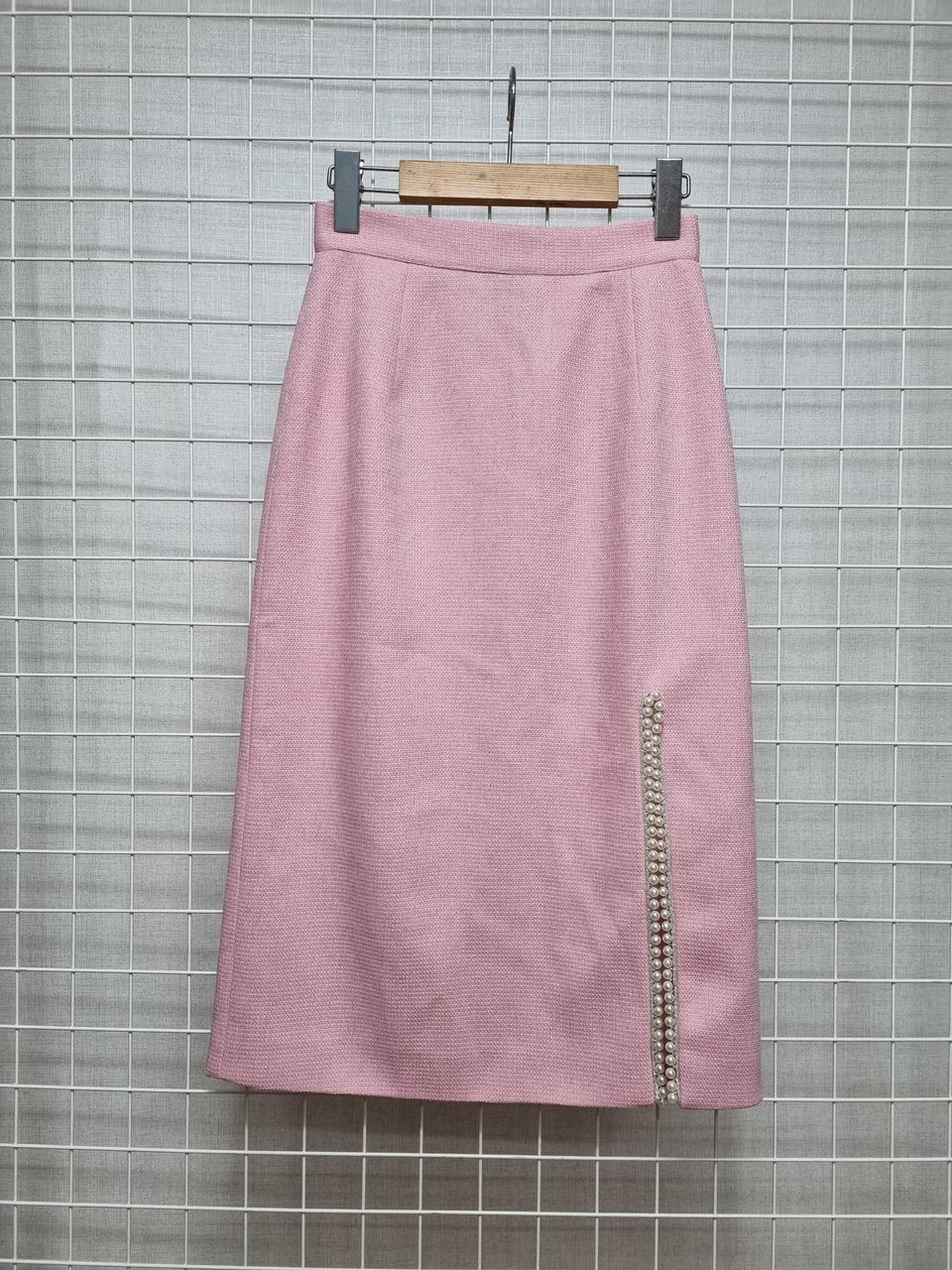 (새상품) 진주 핑크 트위드스커트 25