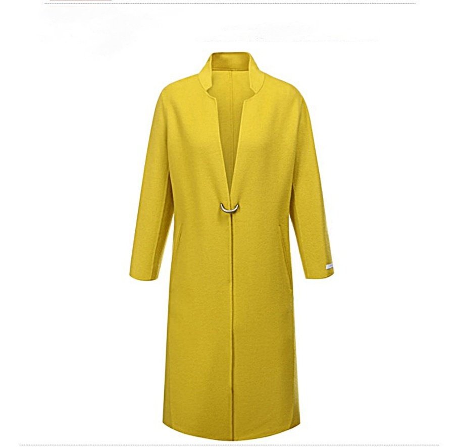 모리스커밍홈 핸드메이드 간절기 봄 옐로우 울코트