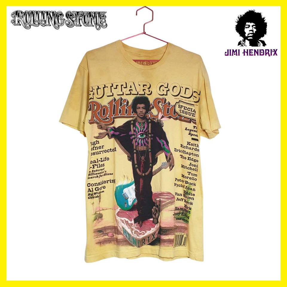 롤링스톤 콜렉션 1999년 기타의 신들 커버 지미 핸드릭스 반팔 티셔츠