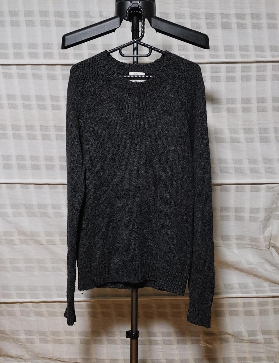 (Abercrombie) 아베크롬비 챠콜 라운드 니트 95~100