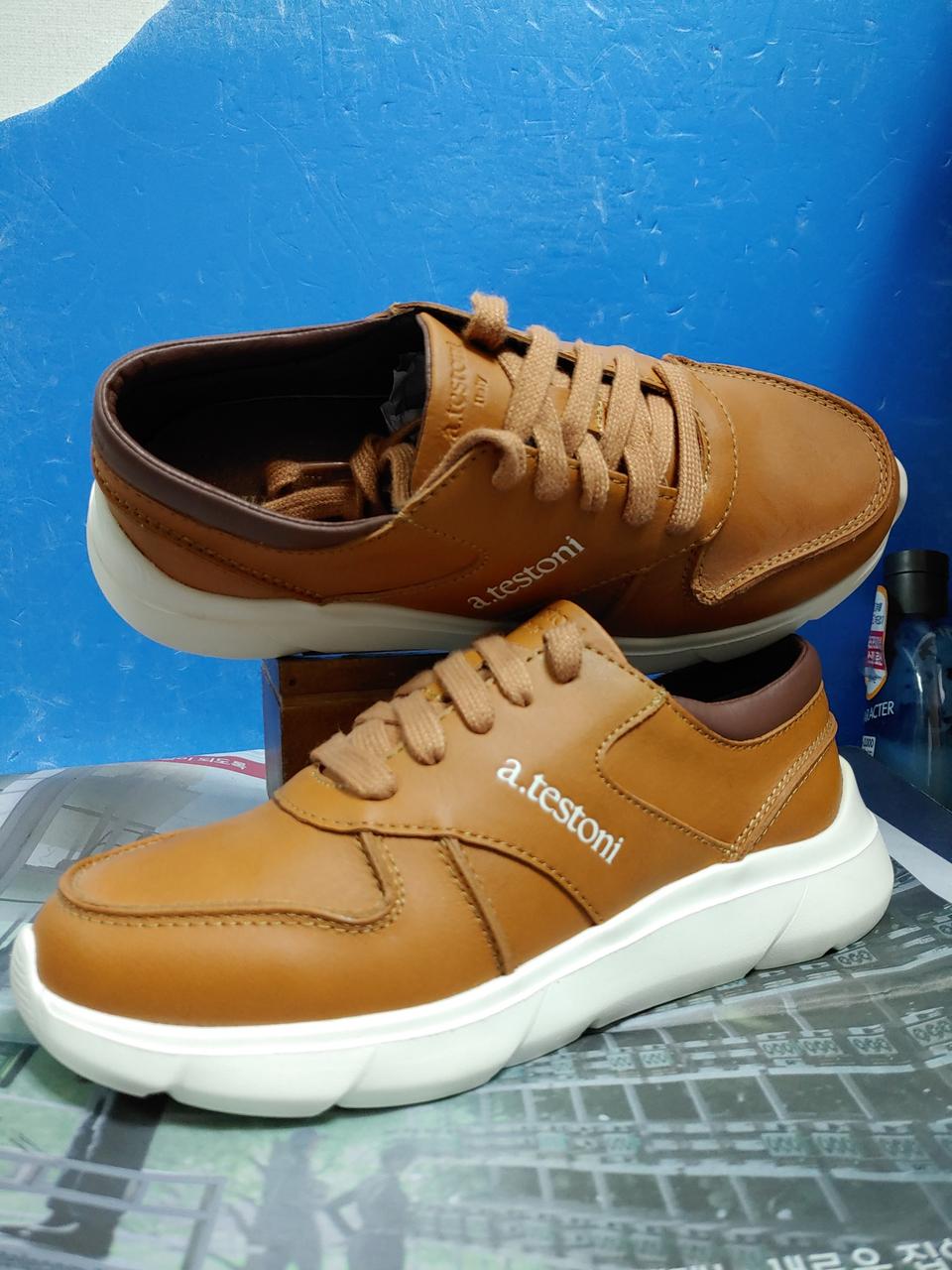 미사용(이태리 명품)a.testoni아 테스토니 스니커즈(235)