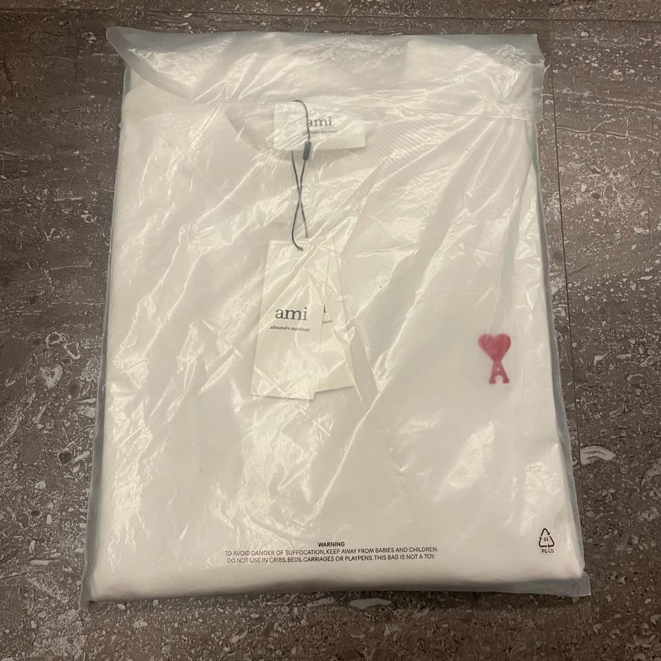 아미 롱슬리브 화이트 M 새상품