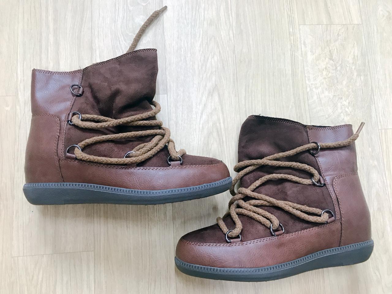 [새상품] 브라운 스웨이드 퍼 숏부츠 앵클부츠 235mm