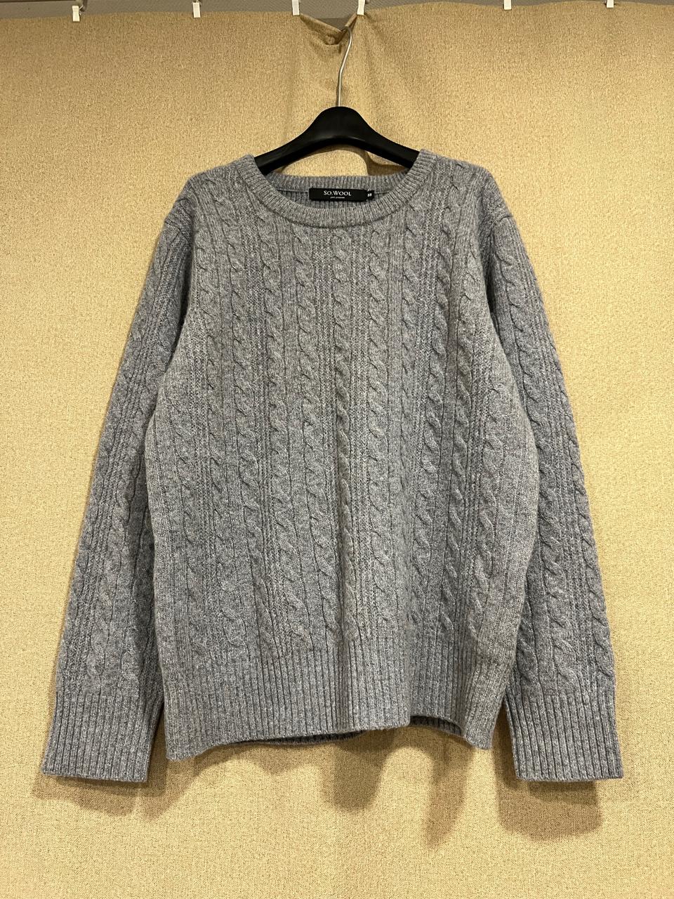 [SO.WOOL 소울] 울100 꽈배기 니트 / 100