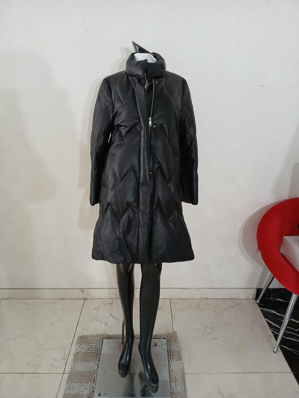 (미사용급) 천연양가죽 다운 패딩 55