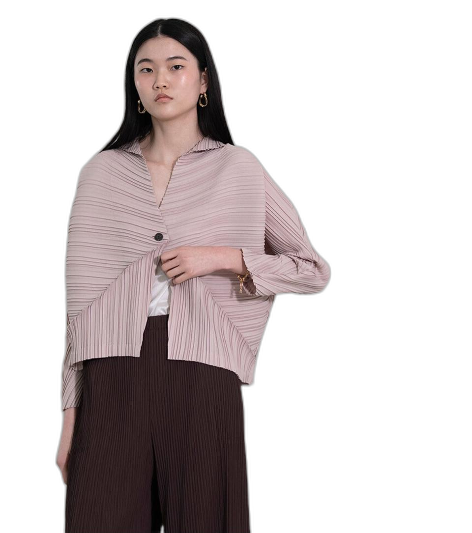 미사용 에바큐브 플리츠 볼레로 자켓