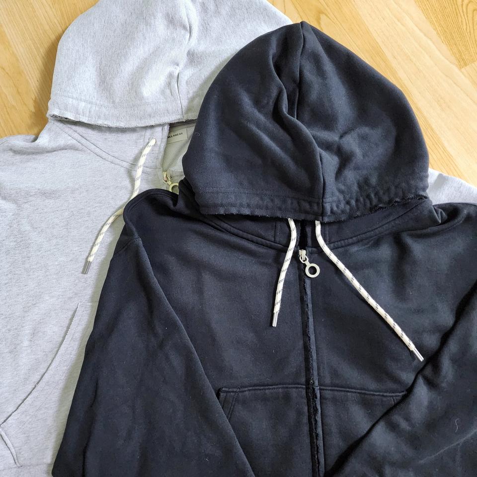 뮬라웨어 후드집업 후드티셔츠 크롭후드 세미크롭