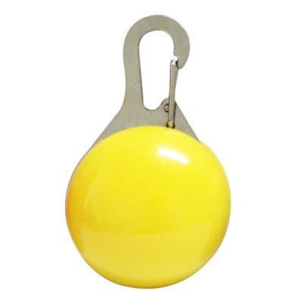 새 노랑색 LED 야광 방울 펜던트 목걸이 목줄 인식표 안전등