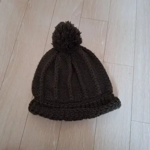 울50 방울 니트 비니 카키