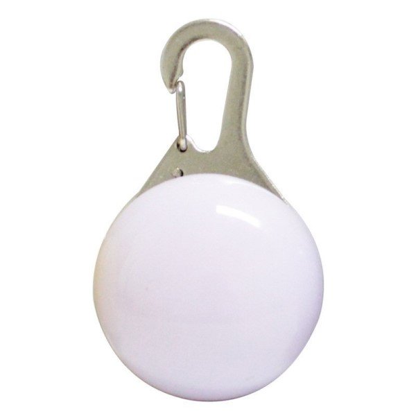 새 흰색 LED 야광 방울 펜던트 목걸이 목줄 인식표 안전등