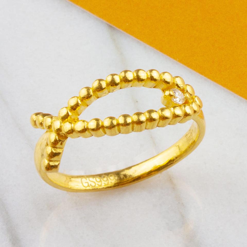 24k 순금 물고기반지 엠보싱