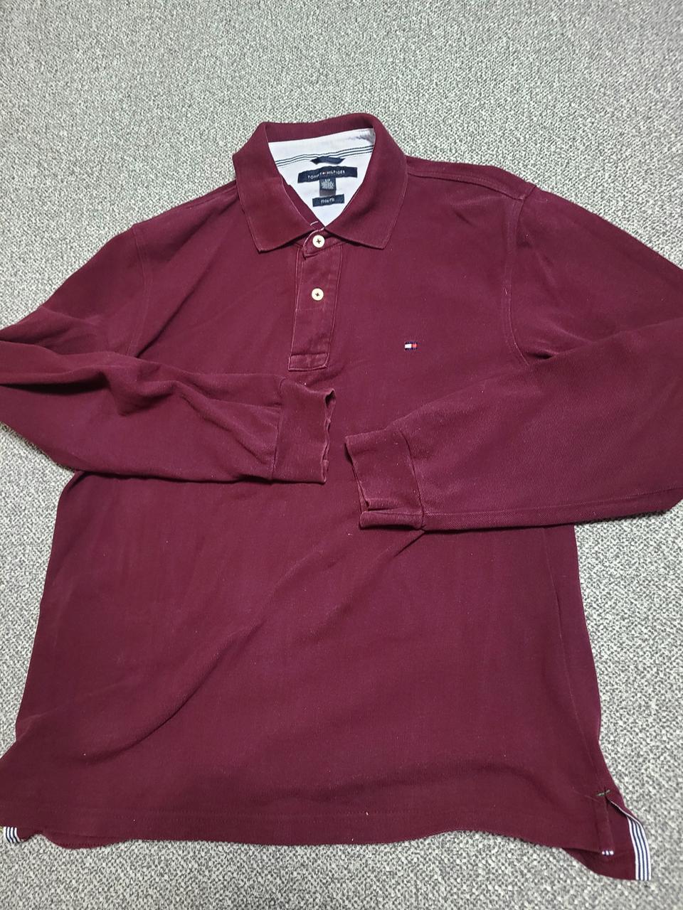 타미힐피거  긴팔 카라티 90  S 진  바이올렛 컬러