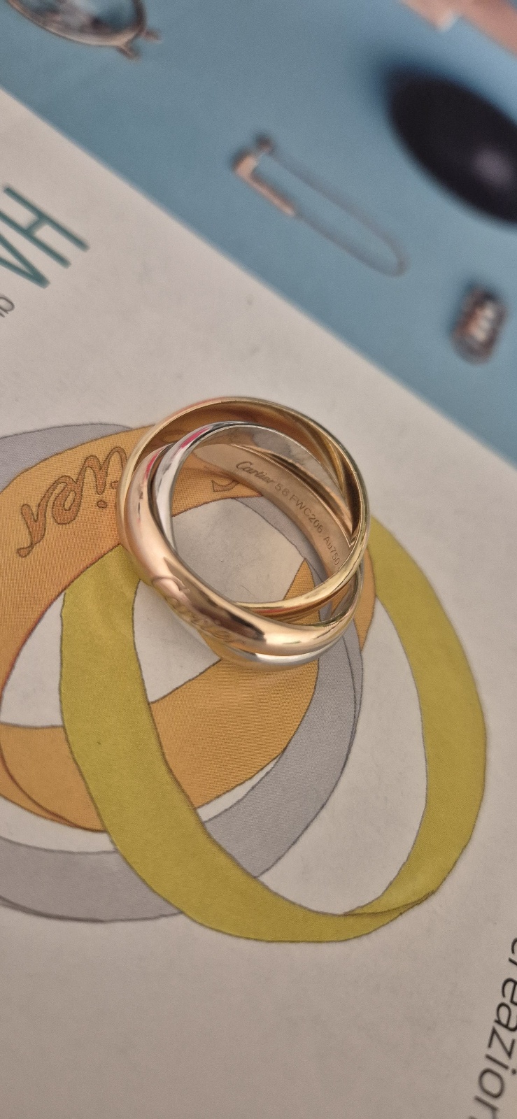 18k 삼색 트렌디 반지