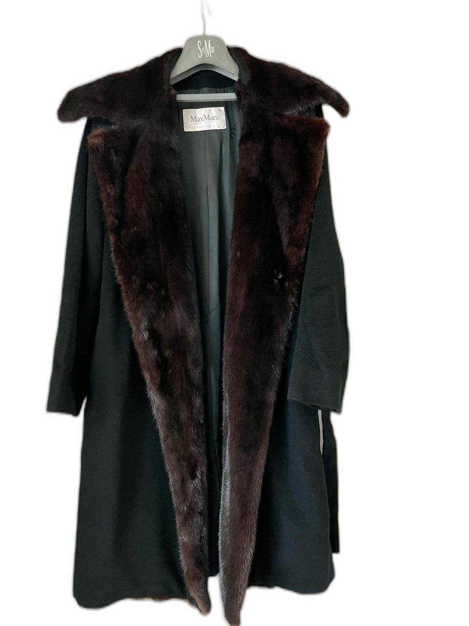 MaxMara 밍크퍼 트리밍 캐시미어코트 정품 막스마라