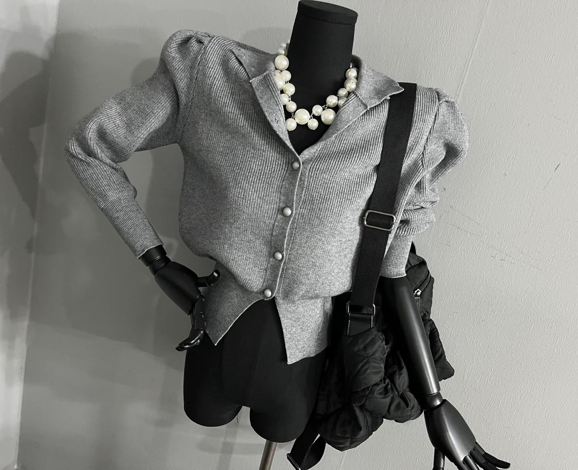 허리잘록퍼프니트/러블리니트/퍼프니트