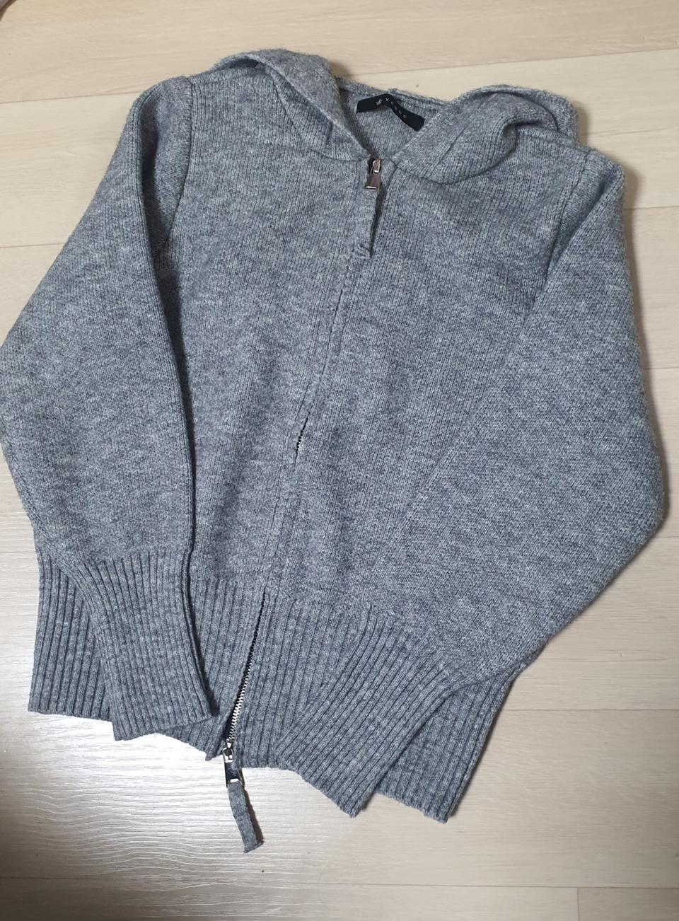 택포 YESSE 니트 후드집업 티셔츠