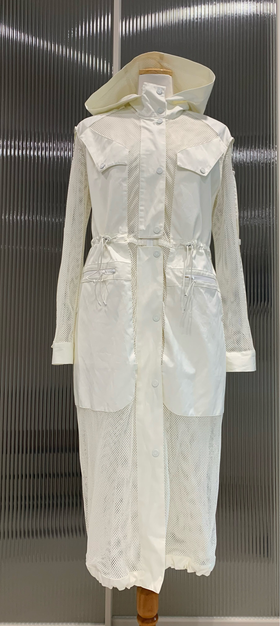 여성 후드 바람막이 롱코트 36 사이즈 (55 66)