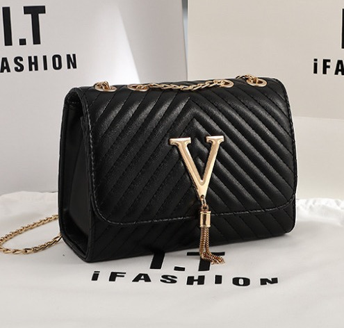 태슬 크로스백 숄더백 블랙