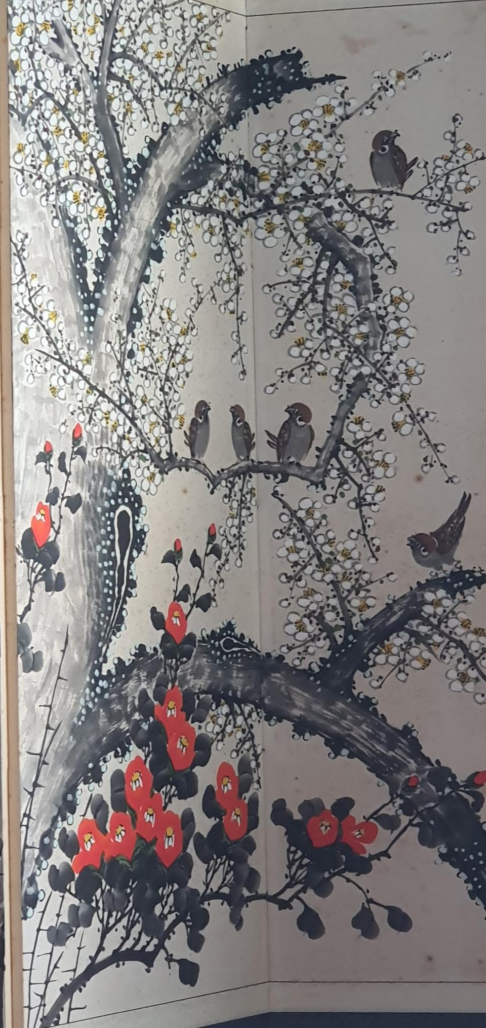 8폭병풍 (전체 대형화조도)