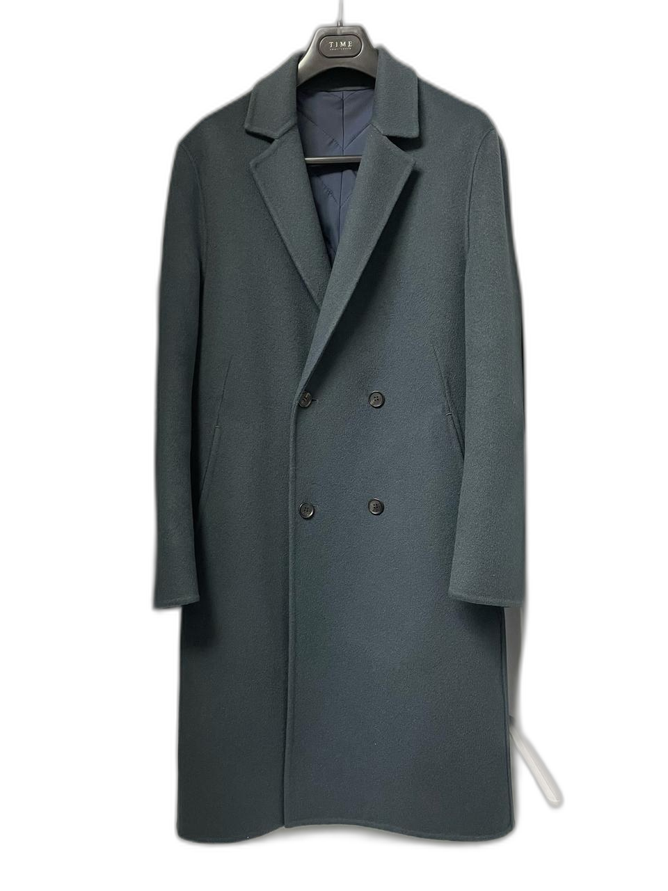 타임옴므 스모크블루 캐시미어 핸드메이드 더블 코트 100사이즈