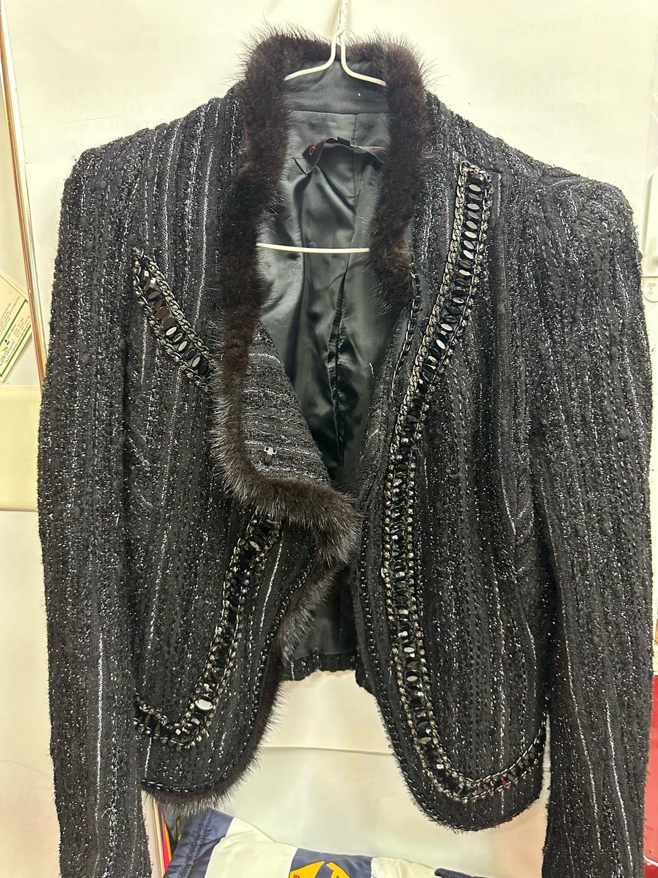 오브제 밍크트리밍자켓+