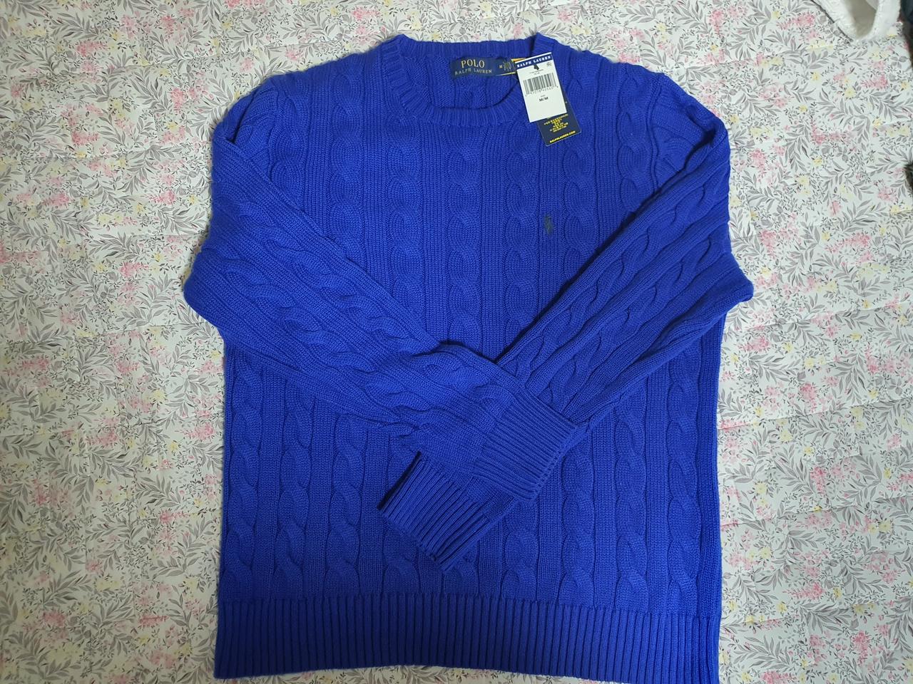 폴로 꽈배기 니트