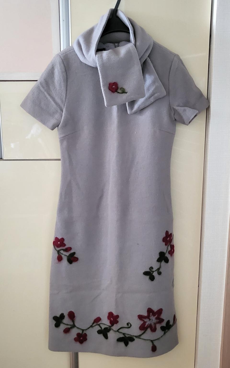 자수원피스 머플러set