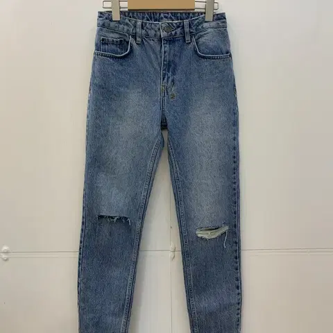 한섬 KSUBI 찢청 팬츠