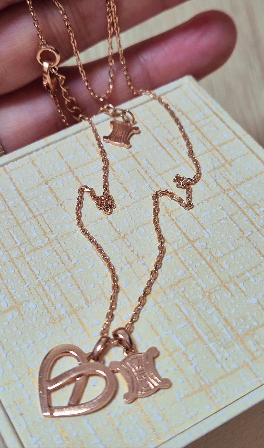 14k하트참 목걸이(42에서 45센치)