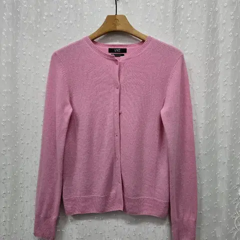 유닛 캐시미어100% 크루넥 가디건