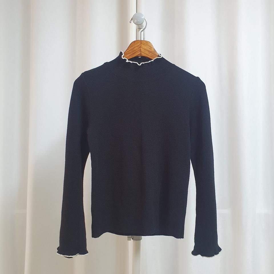 빈티지 프릴 크롭 니트