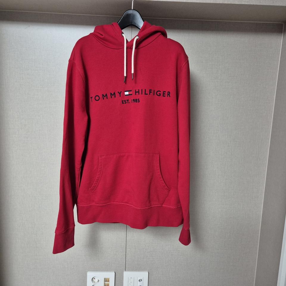 100)타미힐피거 맨 한섬 로고 후드티