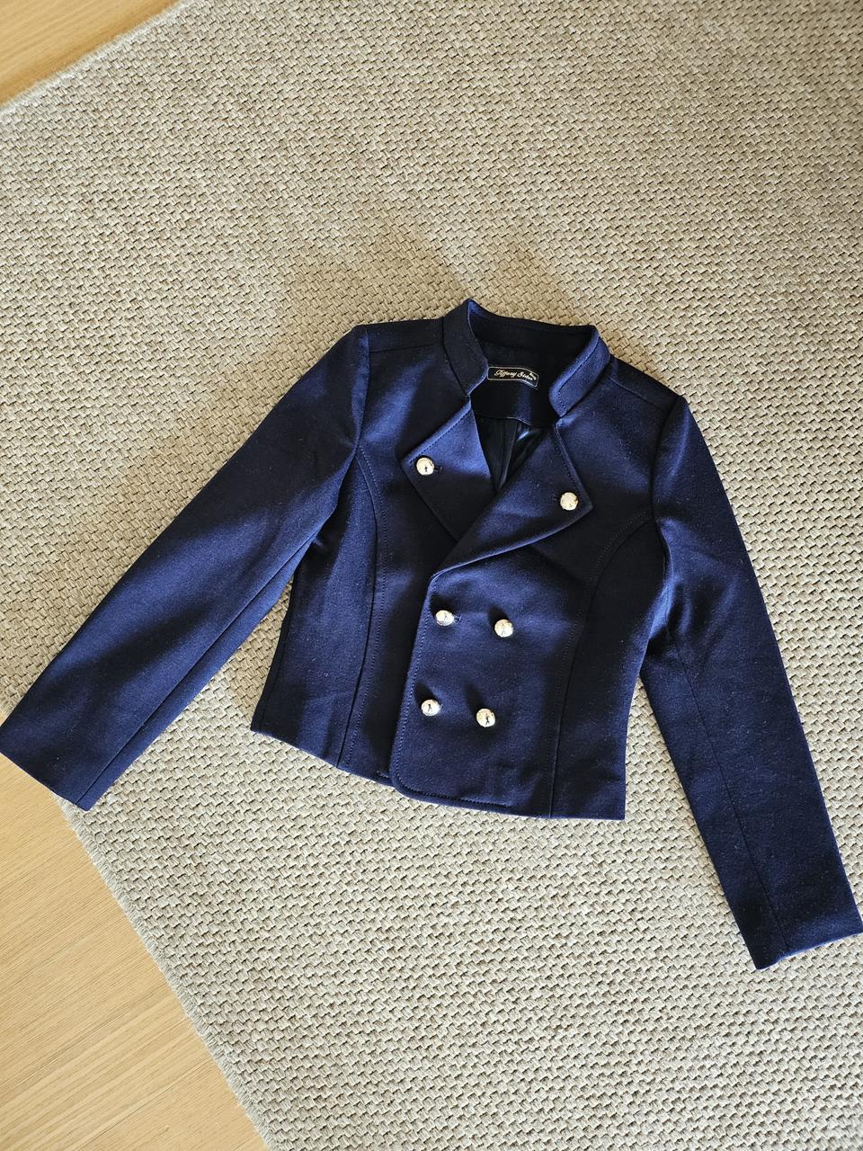 티파니 네이비 깔끔 여아자켓