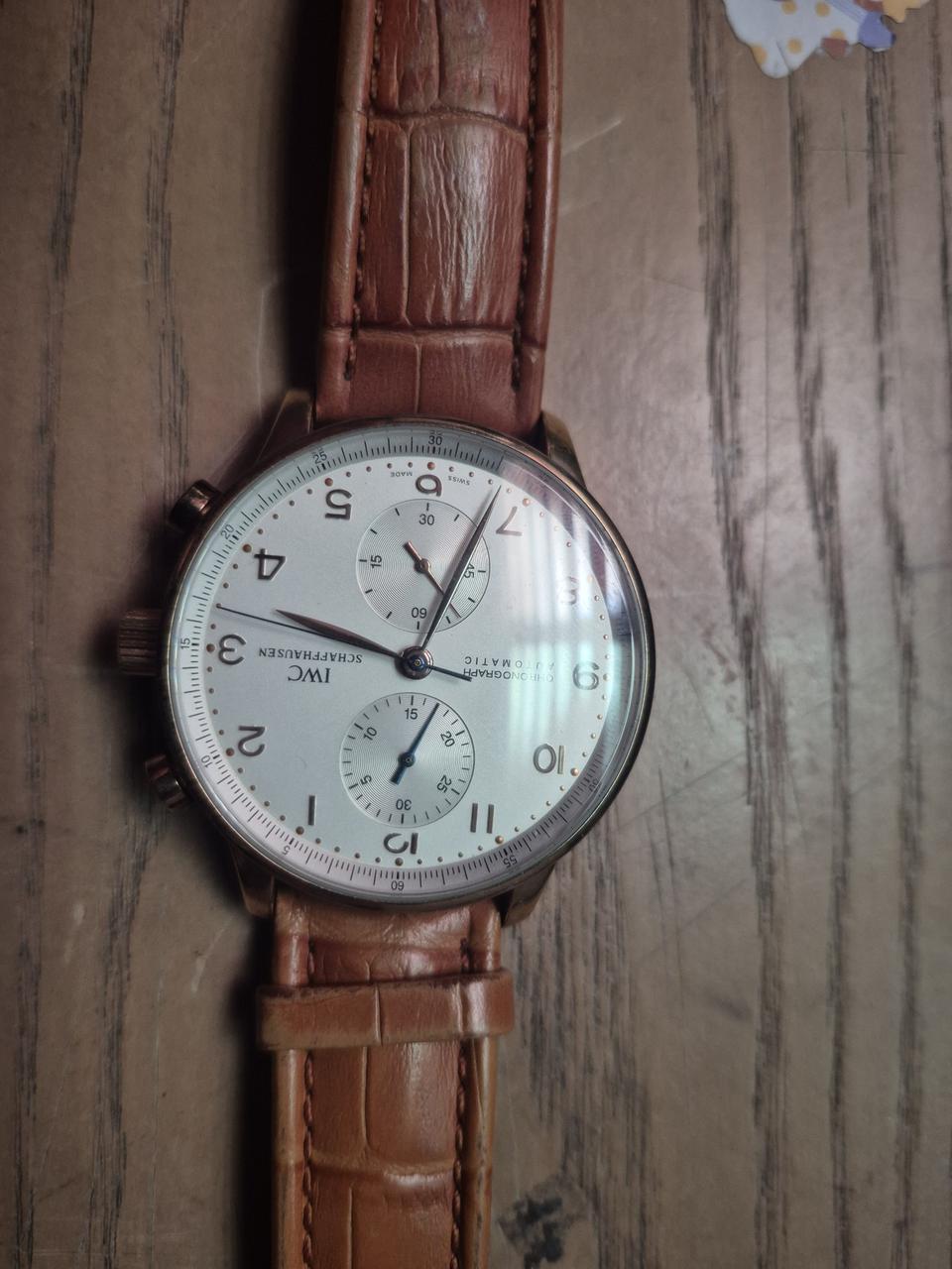 WC 포르투기저 크로노 골드 시계 급처