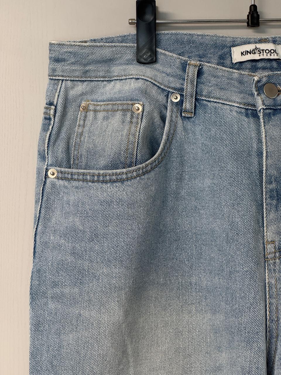 (L) 연청 와이드 남성 데님 팬츠 청바지