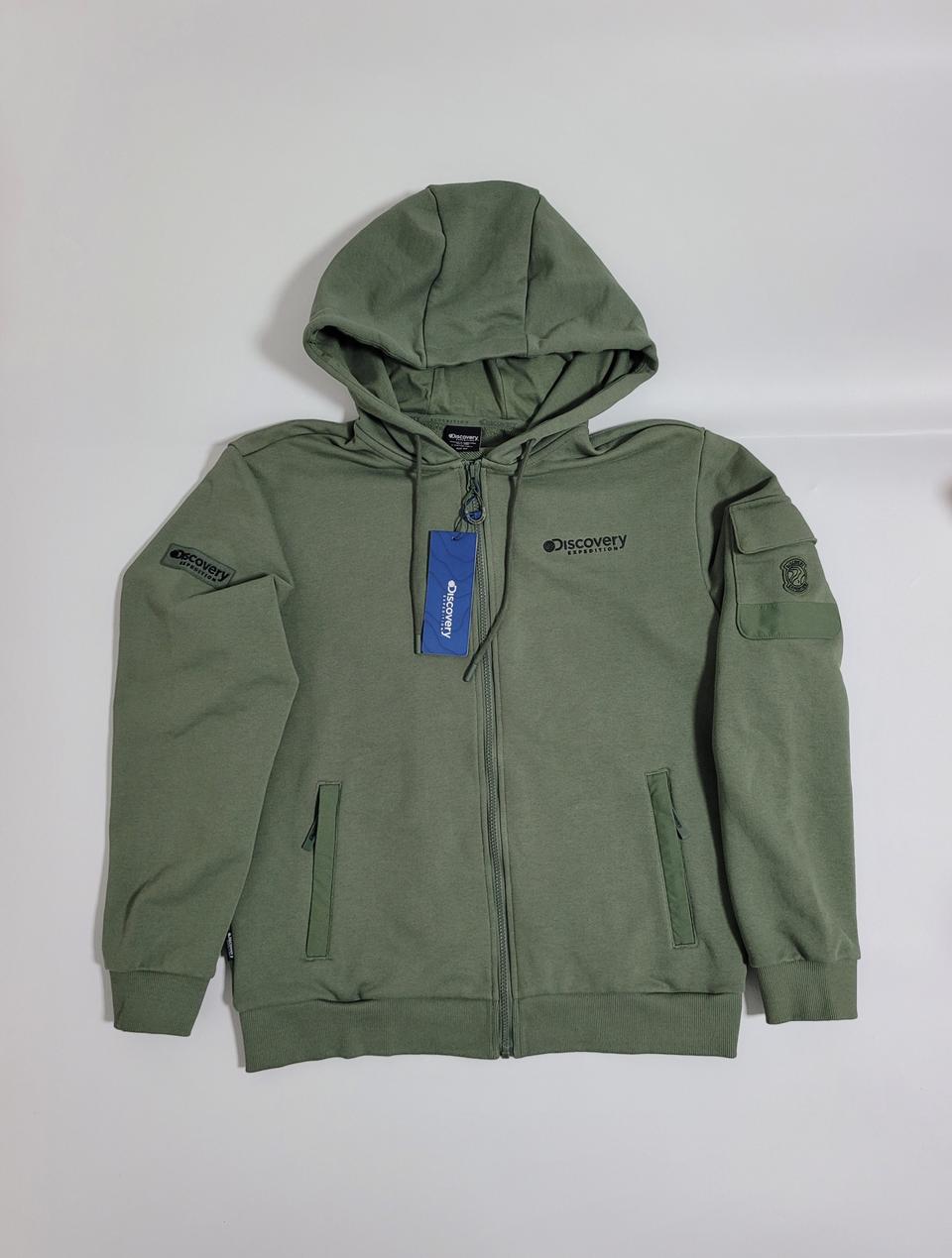 새상품)디스커버리 남성 면트레이닝 후드집업 100 L