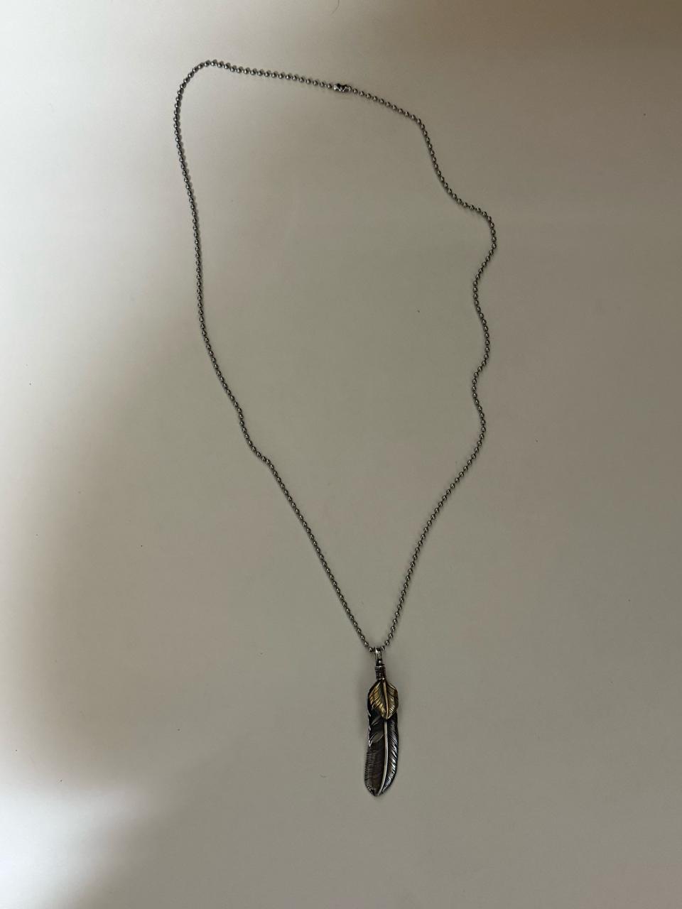 깃털 펜던트 목걸이