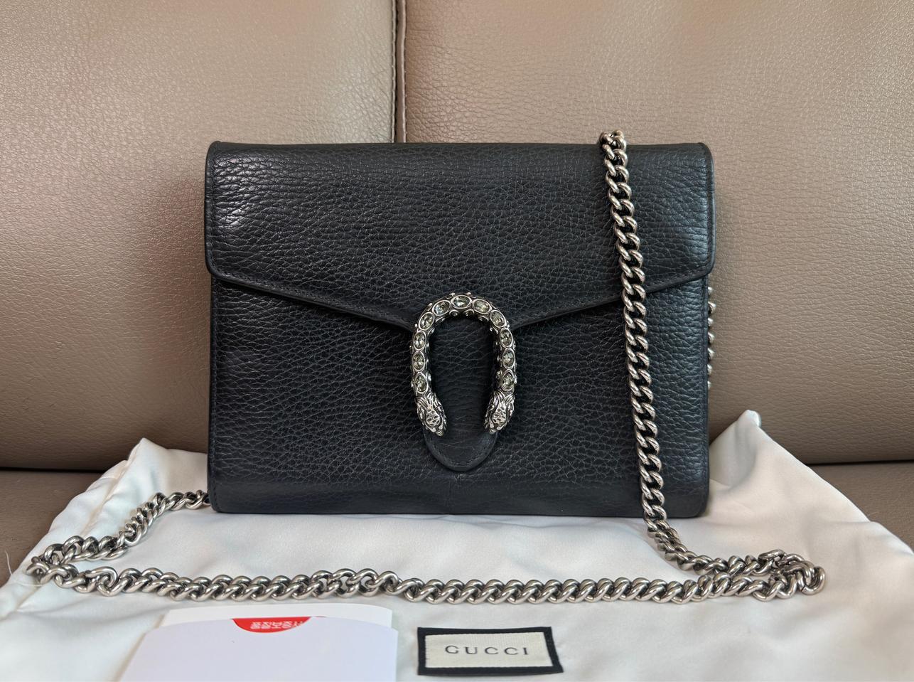 구찌 디오니소스 레더 WOC 체인백 미니백