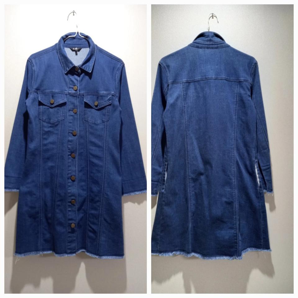 LAP 스판끼있는 롱 청셔츠 M