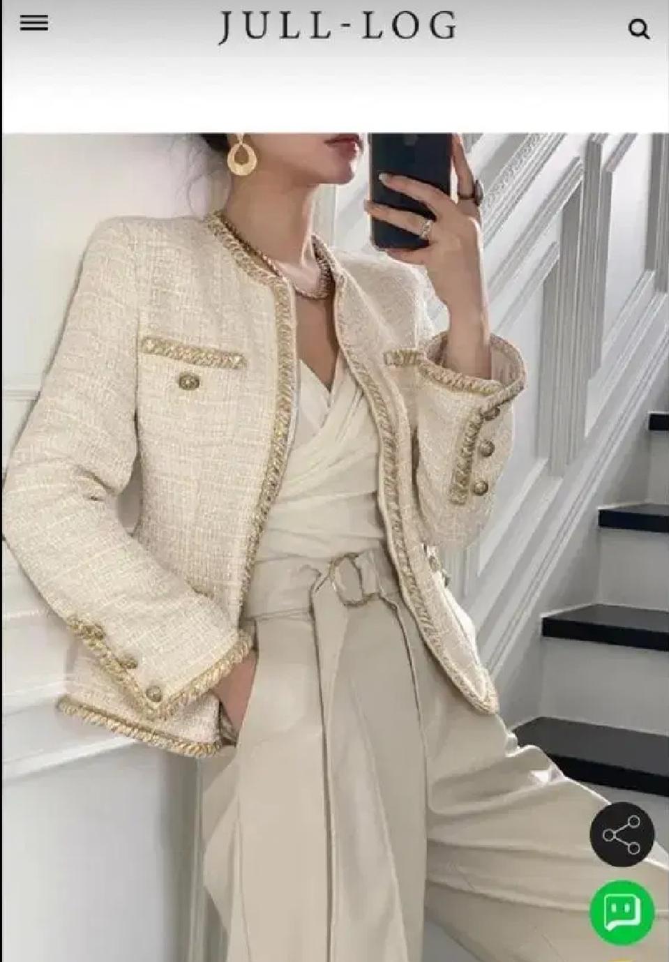 줄로그 트위드자켓