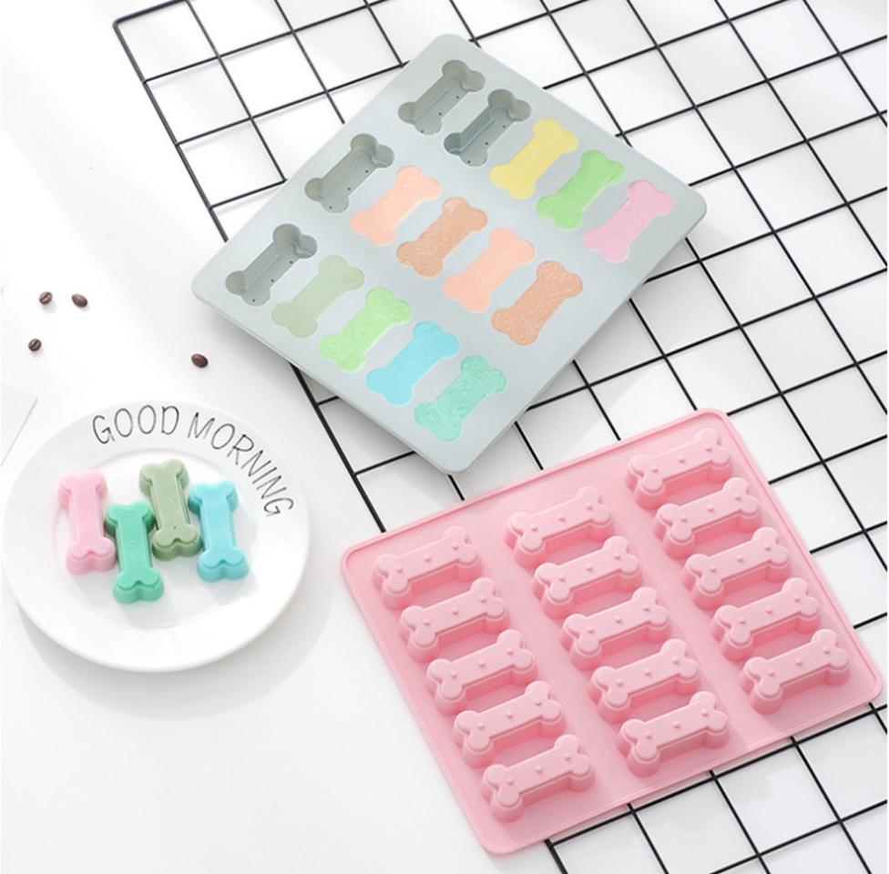 강아지간식뼈다귀몰드15구8개