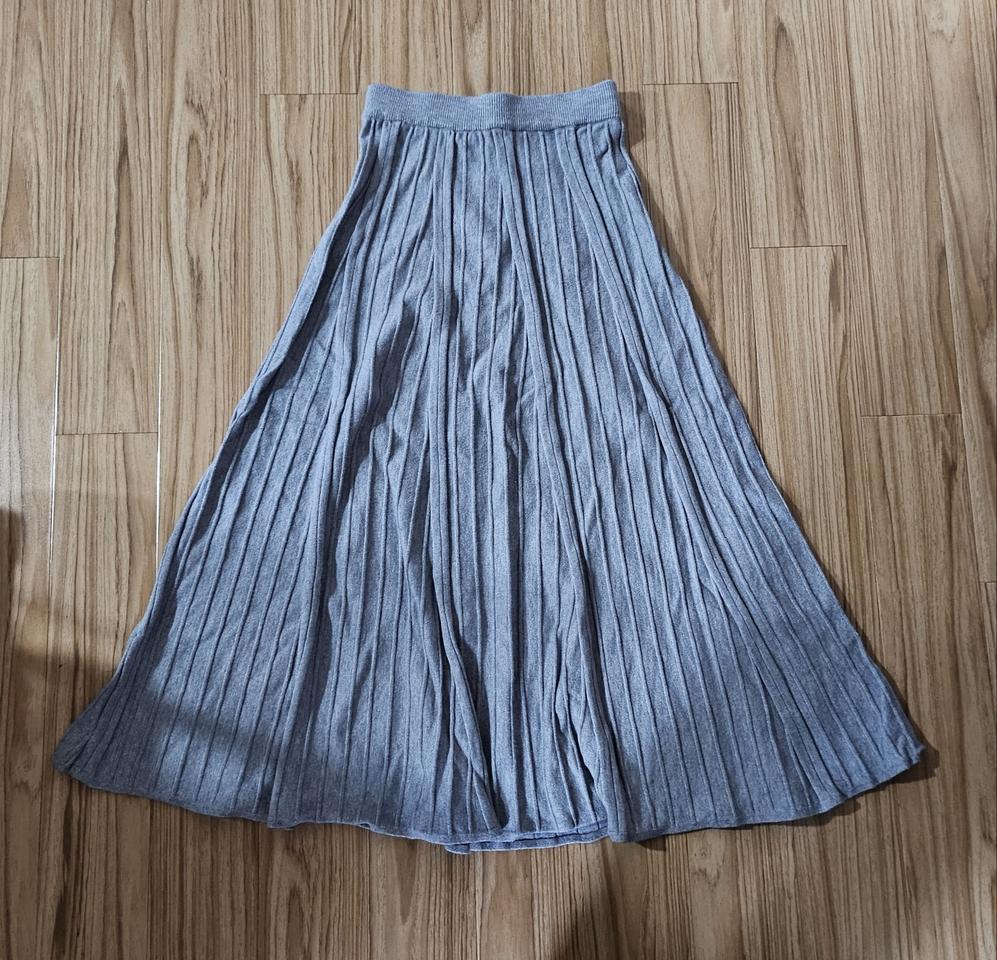 니트 플레어 스커트